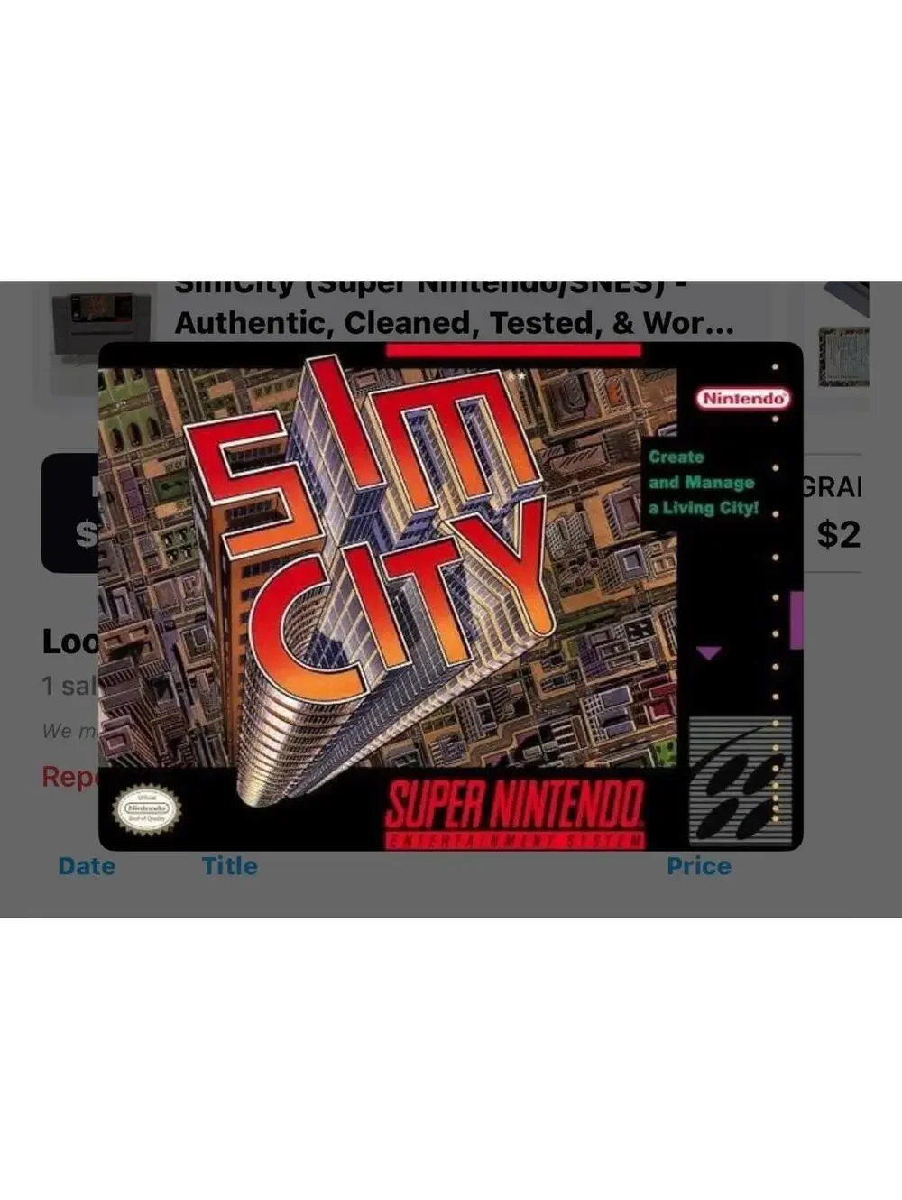 SimCity for Super Nintendo
